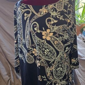 Floral Paisley Print Top